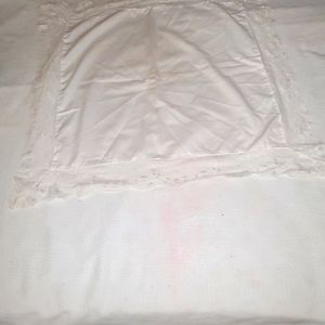 White on White Linen Dress Handkerchief